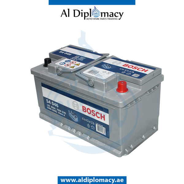 STARTER BATTERY S4 046 12V 80AH 700A 0092S40460 for Mercedes-Benz models, Part Number BSH-0092S40460